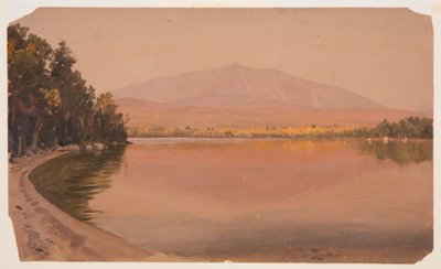 Rysunek, Mt. Katahdin z Togue Pond, 1878 r. autorstwa Frederic Edwin Church