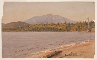 Rysunek, Mt. Katahdin z Togue Pond, prawdopodobnie 1878 r. autorstwa Frederic Edwin Church