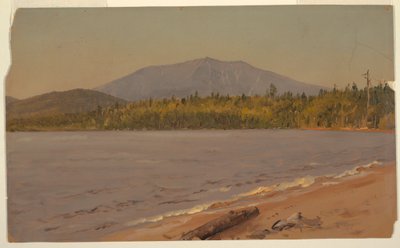 Rysunek, Mt. Katahdin z Togue Pond, prawdopodobnie 1878 r. autorstwa Frederic Edwin Church