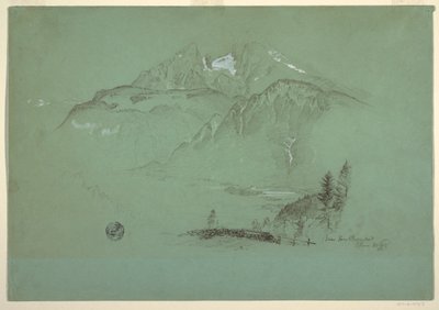 Rysunek, w pobliżu Berchtesgaden, Bawaria, 30 czerwca 1868 r. autorstwa Frederic Edwin Church