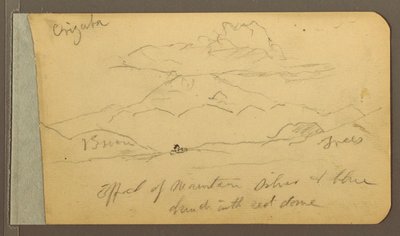 Rysunek, Orizaba; Verso: Niebo, 1889 r. autorstwa Frederic Edwin Church