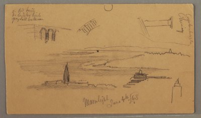 Rysunek, równiny, studia architektoniczne, 4 czerwca 1868 r. autorstwa Frederic Edwin Church