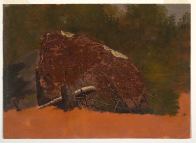 Rysunek, prawdopodobnie Mt. Desert, Island, skała, ok. 1845 r. autorstwa Frederic Edwin Church