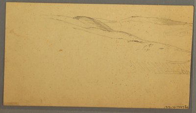 Rysunek, Deszcz nad wzgórzami, prawdopodobnie 1866 r. autorstwa Frederic Edwin Church