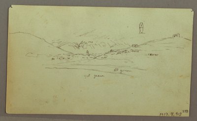 Rysunek, ruiny, 27 kwietnia 1868 r. autorstwa Frederic Edwin Church