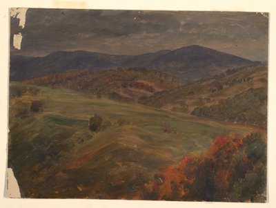 Rysunek, Scena w Catskills, 1870-80 autorstwa Frederic Edwin Church