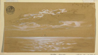 Rysunek, Pejzaż morski, Nowa Fundlandia, 6 lipca 1859 r. autorstwa Frederic Edwin Church
