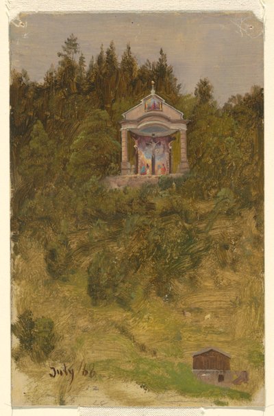 Rysunek, sanktuarium, Bawaria, lipiec 1868 r. autorstwa Frederic Edwin Church