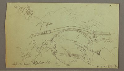 Rysunek, Sanktuarium w lesie, wrzesień 1868 r. autorstwa Frederic Edwin Church