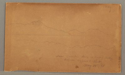 Rysunek, widok budynku z boku, okno, 29 maja 1868 r. autorstwa Frederic Edwin Church