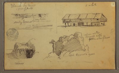 Rysunek, Szkice, Ekwador lub Kolumbia; Verso: Szkice, Ekwador lub Kolumbia, 1857 r. autorstwa Frederic Edwin Church