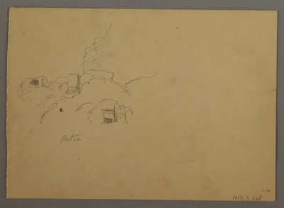 Rysunek, Szkice z Petry, Jordania, luty 1868 r. autorstwa Frederic Edwin Church