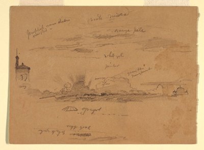 Rysunek, Szkice z Rzymu, Włochy, listopad 1868 r. autorstwa Frederic Edwin Church