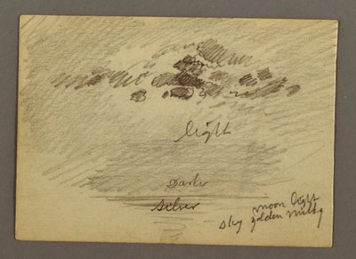 Rysunek, Szkice z Bliskiego Wschodu, w tym Kanał Sueski, styczeń 1868 r. autorstwa Frederic Edwin Church