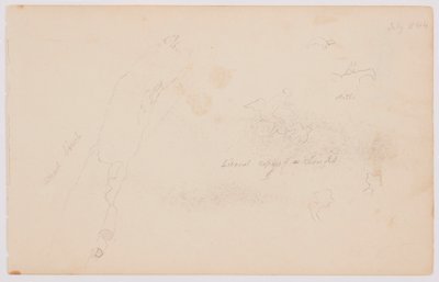 Rysunek, Szkice chmur i martwej brzozy, lipiec 1844 r. autorstwa Frederic Edwin Church