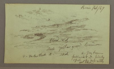 Rysunek, studium nieba, 1 lutego 1869 r. autorstwa Frederic Edwin Church