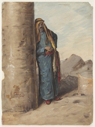 Rysunek, stojący beduin, 1868 r. autorstwa Frederic Edwin Church