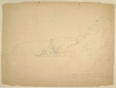Rysunek "Statua Rock", wrzesień 1851 r. autorstwa Frederic Edwin Church