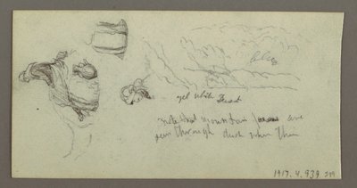Rysunek, Studium nóg wielbłąda, prawdopodobnie 1868 r. autorstwa Frederic Edwin Church