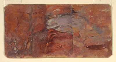 Rysunek, Studium skał, Petra, luty 1868 r. autorstwa Frederic Edwin Church