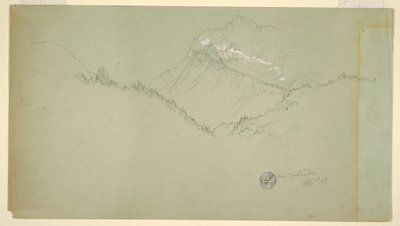 Rysunek, Szczyt Watzmann, niedaleko Berchtesgaden, 9 lipca 1868 r. autorstwa Frederic Edwin Church