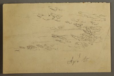 Rysunek, Słońce i chmury, kwiecień 1855 r. autorstwa Frederic Edwin Church