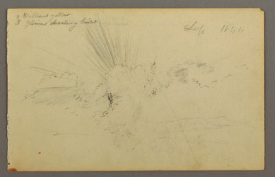Rysunek, Słońce za chmurami, 1844 r. autorstwa Frederic Edwin Church