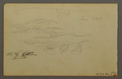 Rysunek, Słońce za chmurami, 1844 r. autorstwa Frederic Edwin Church