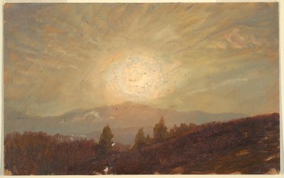Rysunek, zachód słońca, 1855-65 autorstwa Frederic Edwin Church