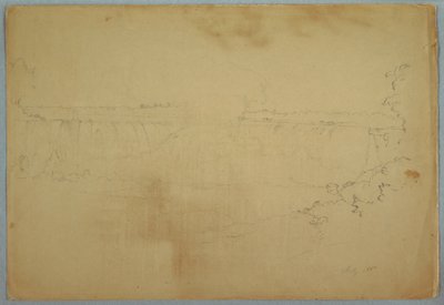 Rysunek, The Canadian Falls, lipiec 1856 r. autorstwa Frederic Edwin Church