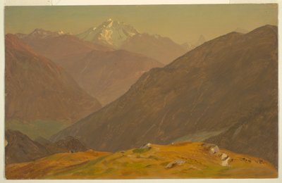 Rysunek, The Goell, w pobliżu Berchtesgeden, 1868 r. autorstwa Frederic Edwin Church