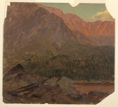 Rysunek, Wielki basen Katahdin, Maine, 1860-70 autorstwa Frederic Edwin Church