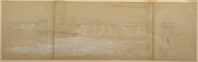 Rysunek, wodospad Niagara, wrzesień lub październik 1856 r. autorstwa Frederic Edwin Church