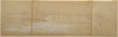 Rysunek, wodospad Niagara, wrzesień lub październik 1856 r. autorstwa Frederic Edwin Church