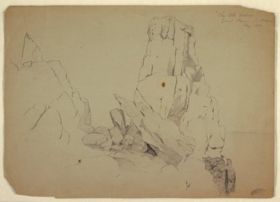 Rysunek, "Stary biskup", wrzesień 1851 r. autorstwa Frederic Edwin Church