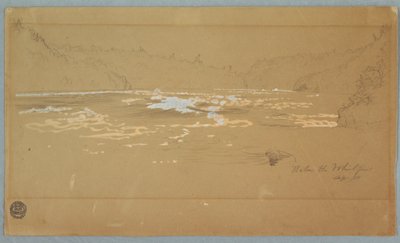 Rysunek "Rzeka poniżej wiru", wrzesień 1858 r. autorstwa Frederic Edwin Church