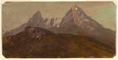 Rysunek, The Watzmann, Berchtesgaden, Bawaria, 1868 r. autorstwa Frederic Edwin Church