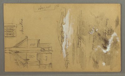 Rysunek, Dom z drewna, Sky, Austria, 1 sierpnia 1868 r. autorstwa Frederic Edwin Church