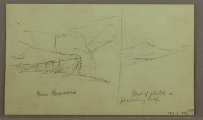 Rysunek, Grobowiec na wzgórzu, trzy minarety, 1 maja 1868 r. autorstwa Frederic Edwin Church