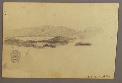 Rysunek, Drzewa, lipiec 1844 r. autorstwa Frederic Edwin Church
