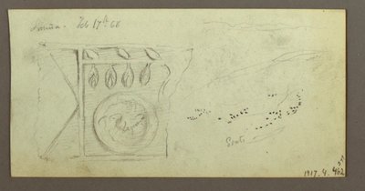 Rysunek, Drzewa, zapiekanka, prawdopodobnie z lutego 1868 r. autorstwa Frederic Edwin Church