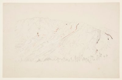 Rysunek, Górna część Wielkiej Kotliny, Mt. Katahdin, wrzesień 1877 r. autorstwa Frederic Edwin Church