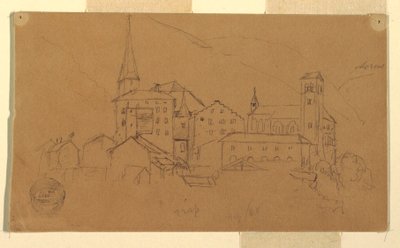 Rysunek, Valais, Szwajcaria, sierpień 1868 r. autorstwa Frederic Edwin Church