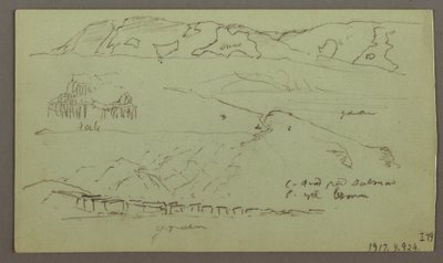 Rysunek, Valley, prawdopodobnie kwiecień 1868 r. autorstwa Frederic Edwin Church
