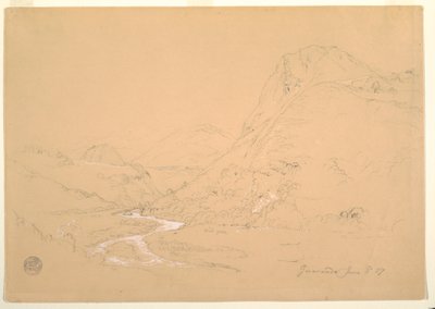 Rysunek, dolina w pobliżu Guarandy, 3 czerwca 1857 r. autorstwa Frederic Edwin Church