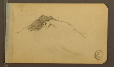 Rysunek, dolina; Verso: szczyt górski, 1889 r. autorstwa Frederic Edwin Church