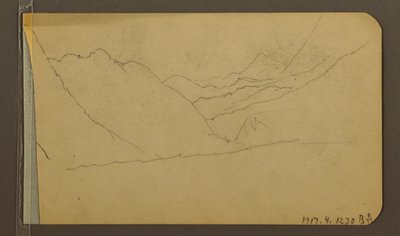 Rysunek, dolina; Verso: szczyt górski, 1889 r. autorstwa Frederic Edwin Church