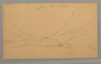 Rysunek, Dolina z Vallais, prawdopodobnie 1868 r. autorstwa Frederic Edwin Church