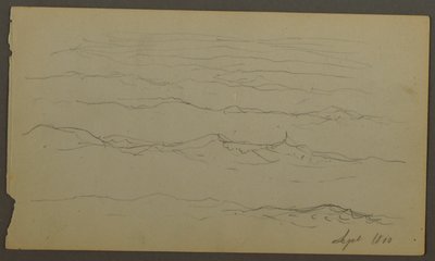 Rysunek, fale, 1860 autorstwa Frederic Edwin Church