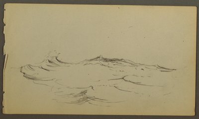 Rysunek, Fale, prawdopodobnie 1860 autorstwa Frederic Edwin Church